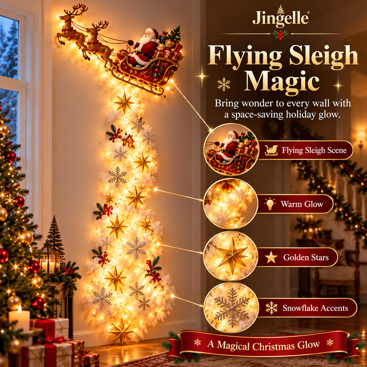 Jingelle™ Glowing Christmas Wall Display