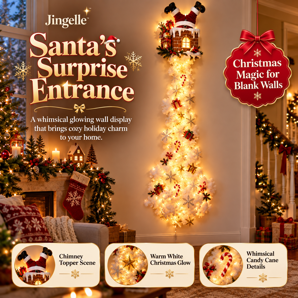 Jingelle™ Glowing Christmas Wall Display